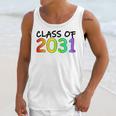 Class Of 2031 Pre-K -12th Grade Hand Prints Space Graduation Unisex Tank Top