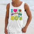 Dad I Love The 80's Retro 80s Nostalgia For Dad Premium Tri-Blend Unisex Tank Top