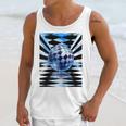 Frutiger Aero Aesthetic Tech Checkered Room Orb Sky Raglan Baseball Tee Unisex Tank Top
