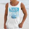 Frutiger Aero Aesthetic Tech Kawaii Milk Underwater Fishes Unisex Tank Top