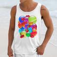 Frutiger Aero Aesthetic Tech Orb Pattern Heart Cherry Lips Raglan Baseball Tee Unisex Tank Top