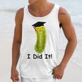 Graduation Cap Wearing Big Dill Pickle I Did It Graduate Fun Unisex Tank Top