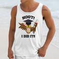 Hoot I Did It Grad Owl Holding Graduation Diploma Congrats Unisex Tank Top