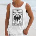 Introvert Apparel Emporium Mothman Tarot Card Antisocial Butterfly Cryptozoologist -Adults Grey Unisex Tank Top
