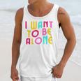 Introvert I Want To Be Alone Retro Wavy Unisex Tank Top Introvert I Want To Be Alone Retro Wavy Unisex Tank Top