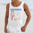 We Just Text Introvert For Quiet People Raglan Baseball Tee Unisex Tank Top
