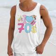 I Love 70's Retro Style Nostalgia Vibe 1970's Party Premium Tri-Blend Unisex Tank Top