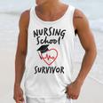Nursing School Survivor Women Graduation RN Gift Shirt Unisex Tank Top