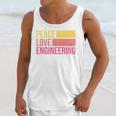 Peace Love Engineering Engineer School Graduation Retro Unisex Tank Top