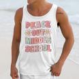Peace Out Middle School Graduation Groovy Last Day Of School Unisex Tank Top