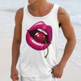 Rainbow Lips With a Cherry In The Mouth 80s Nostalgia Premium Tri-Blend Unisex Tank Top