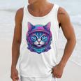 Retro 80s Cat In Space Suit Nostalgia Cat Vintage Astronaut Unisex Tank Top