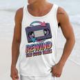 Rewind Good Times Retro VHS Tape Nostalgia 80s 90s Premium Tri-Blend Unisex Tank Top