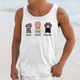 Rock Paper Scissors Hand Game Cute Paw Cat Introvert Unisex Tank Top