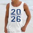 Senior 2026 Graduation Varsity Navy Blue On The Back Unisex Tank Top