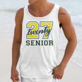 Senior Class Of 2027 Graduation Yellow And Blue On The Back Premium Tri-Blend Unisex Tank Top