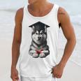 Siberian Husky Dog Graduation Cap Training School Graduate Men Women Kids Unisex Tank Top