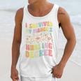 i Survived My Fiance's Nursing Degree Graduation Groovy Premium Unisex Tank Top