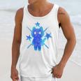 Yk2 Grunge Earthy Blue Cat With Stars Tomboy 90s Nostalgia Unisex Tank Top