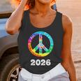 2026 Graduation Class Year Tie Dye Peace Sign Graduate Shirt Unisex Tank Top