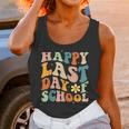 Happy Last Day Of School Groovy Teacher Student Graduation Unisex Tank Top
