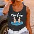 I'm Fine Drowning Thumbs Up Introvert Meme Humor Unisex Tank Top
