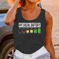 Introvert My Social Battery Low Level Graphic Unisex Tank Top Introvert My Social Battery Low Level Graphic Unisex Tank Top