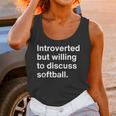 Introvert Softball Player Quote Unisex Tank Top Introvert Softball Player Quote Unisex Tank Top