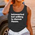 Introverted But Willing To Discuss Moose Introvert Unisex Tank Top Introverted But Willing To Discuss Moose Introvert Unisex Tank Top