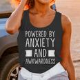 Introverts Social Anxiety Powered By Anxiety And Awkwardness Unisex Tank Top