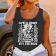 Life Is Short Buy The Book Introvert Skeleton Reading Unisex Tank Top