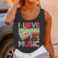 I Love 70's Music Retro Style Nostalgia Cassette 1970s Party Unisex Tank Top