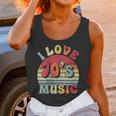 I Love 70's Music Retro Style Nostalgia Cassette 1970s Party Unisex Tank Top