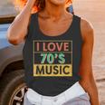 I Love 70's Music Retro Style Nostalgia Vibe 1970 70's Party Unisex Tank Top