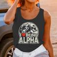 I Love Being Alpha Moonlit Wolf Meme Alpha Introvert Unisex Tank Top