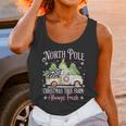 North Pole Tree Farm Merry Christmas Holiday Scene Nostalgia Unisex Tank Top