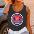 Retro 80s Synthwave Sunset & Palm Trees Retro Nostalgia 80s Unisex Tank Top