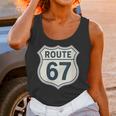 Retro Route 67 Highway Sign Vintage Road Nostalgia Unisex Tank Top