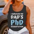 i Survived My Dad's Phd Dissertation College Graduation 2021 Unisex Tank Top