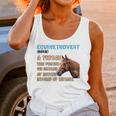 Equinetrovert Definition Equine Horse Riding Introvert Unisex Tank Top