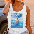 Frutiger Aero Aesthetic Tech Bubble Tea Boba Milktea Fishes Unisex Tank Top