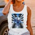 Frutiger Aero Aesthetic Tech Checkered Room Orb Sky Raglan Baseball Tee Unisex Tank Top