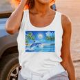 Frutiger Aero Dolphin Sunset Ocean With Palm Trees Y2k Premium Unisex Tank Top Frutiger Aero Dolphin Sunset Ocean With Palm Trees Y2k Premium Unisex Tank Top