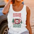Give Me Coffee And Holiday Movies Introvert Christmas Unisex Tank Top