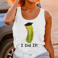 Graduation Cap Wearing Big Dill Pickle I Did It Graduate Fun Unisex Tank Top