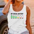 Introvert Cute My Social Battery Unisex Tank Top