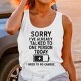 Introvert Sorry I’Ve Already Talked To One Person Today Unisex Tank Top Introvert Sorry I’Ve Already Talked To One Person Today Unisex Tank Top