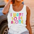 Introvert I Want To Be Alone Retro Wavy Unisex Tank Top Introvert I Want To Be Alone Retro Wavy Unisex Tank Top