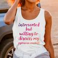 Introverted Willing To Discuss Pyrenean Mastiff Introvert Unisex Tank Top