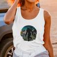 Just Me And My Yeti Retro Sunset Mountain Hiking Introvert Unisex Tank Top